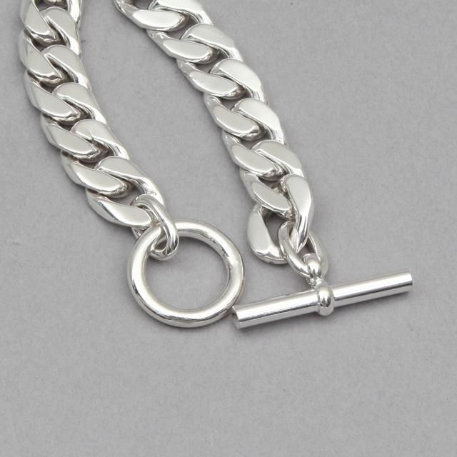 LAVER 13mm Curb Chain T Bar Bracelet [no.4]｜Silver and Gold