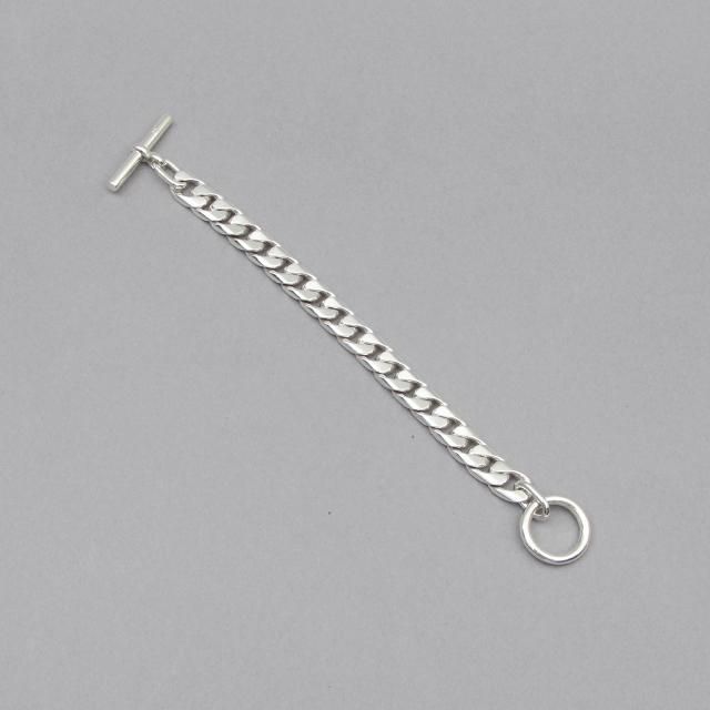 LAVER 11mm Curb Chain T Bar Bracelet [no.18]｜Silver and Gold