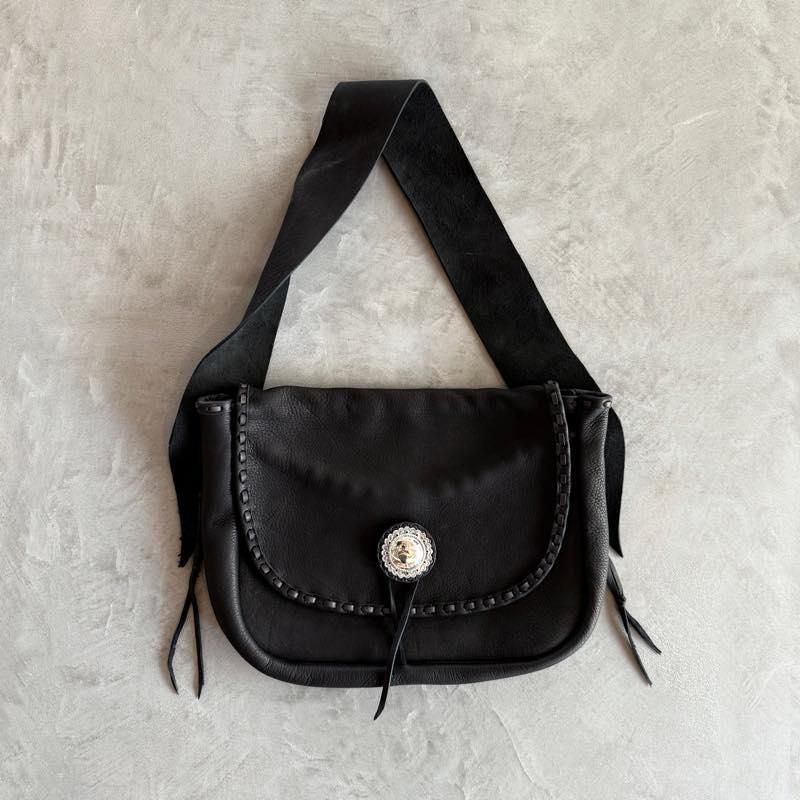 LEATHER STITCHED DEERSKIN BAG (LEAF SHELL) | LARRY SMITH - ラリー