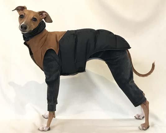 ダウンベスト（ブラック） - イタグレ(イタリアングレーハウンド)の