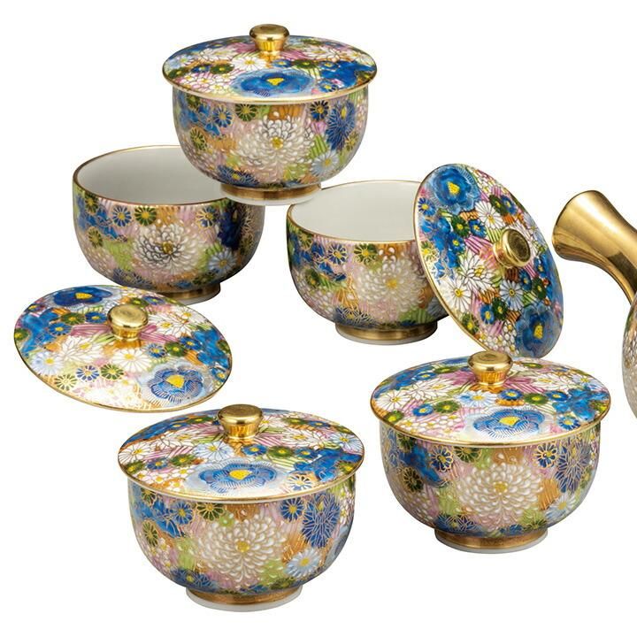 H*o様 茶碗 蓋付 磁器金彩墨絵 幹山精製 H*o様 茶碗 蓋付 磁器金彩墨絵