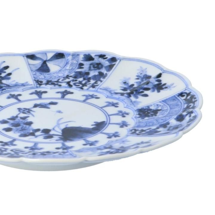 5.5号皿 青華吉祥樹花紋 / 山本長左｜ 九谷焼の販売専門店 陶らいふ