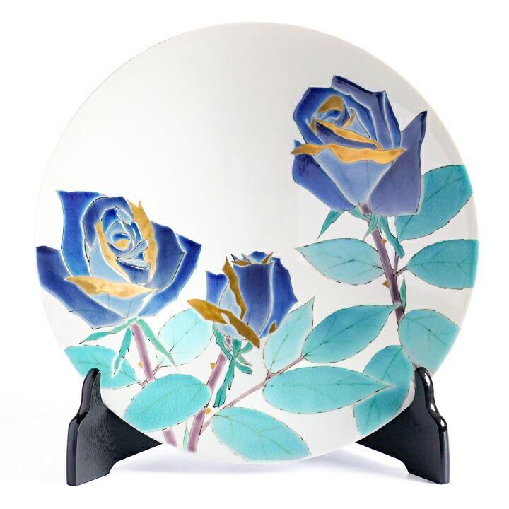10号飾皿 薔薇 | 山岸大成 - 九谷焼専門店の陶らいふ