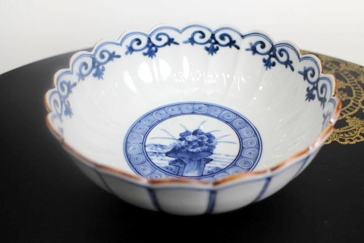 宮内庁御用窯】5号鉢 鳥文/山本長左