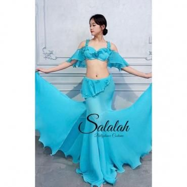 オリエンタル衣装 フリルデザインブラ リボンモチーフマーメイド