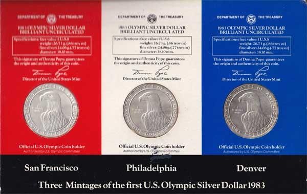 ロサンゼルスオリンピック記念1ドル銀貨セット|コレクターズショップ