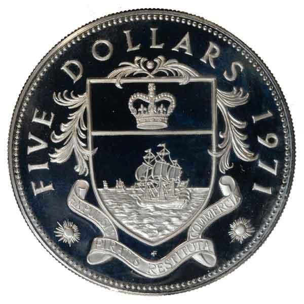 エリザベス2世5ドル銀貨|バハマ|コレクターズショップトモリンズ24