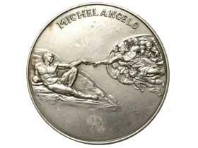 バチカン美術館トークン「ミケランジェロ天国の屋根」銀メダル
