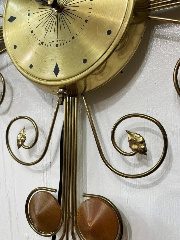 1960-70's UNITED社製 ヴィンテージ サンバースト ウォールクロック