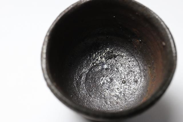 池田省吾 「 種子島ぐい呑 」 種子島無比 焼締め 酒器 - レトロ