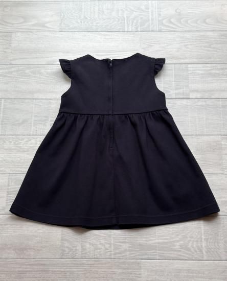 familiar ネイビー コットンジャージ テリアとおリボン ジャンパー