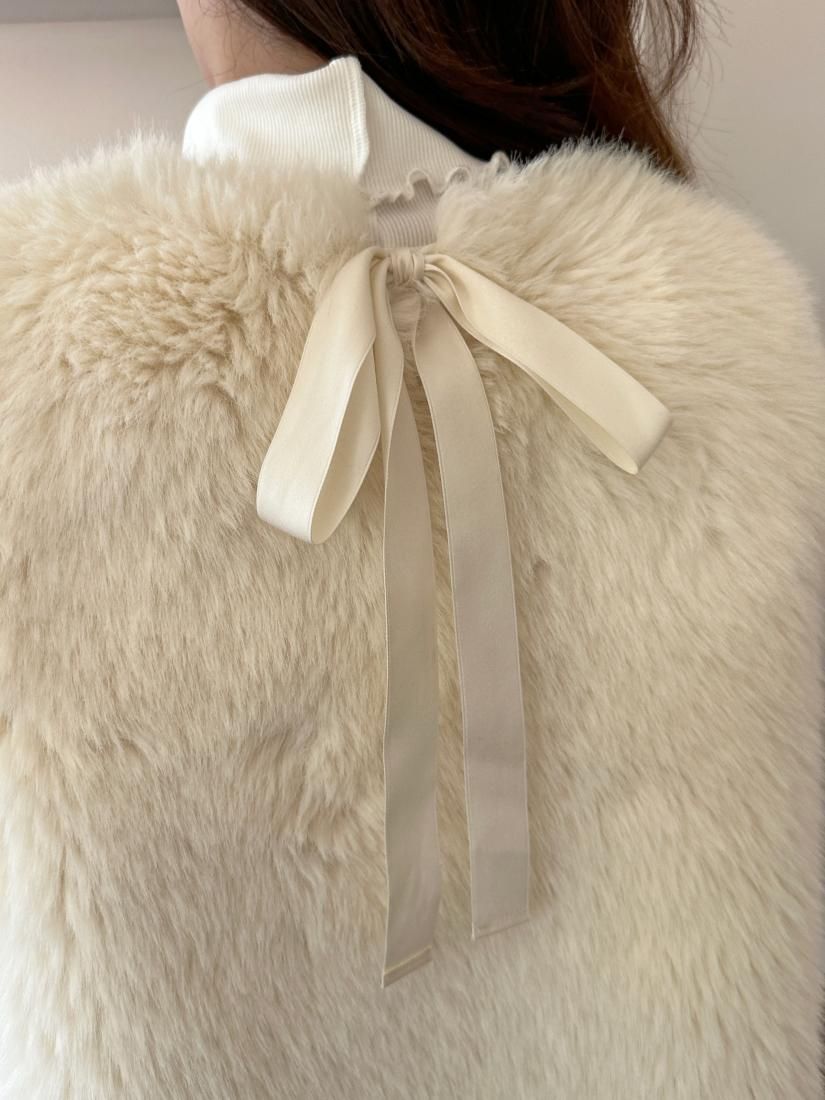 BACK RIBBON FUR VEST - BIRTHDAY BASH