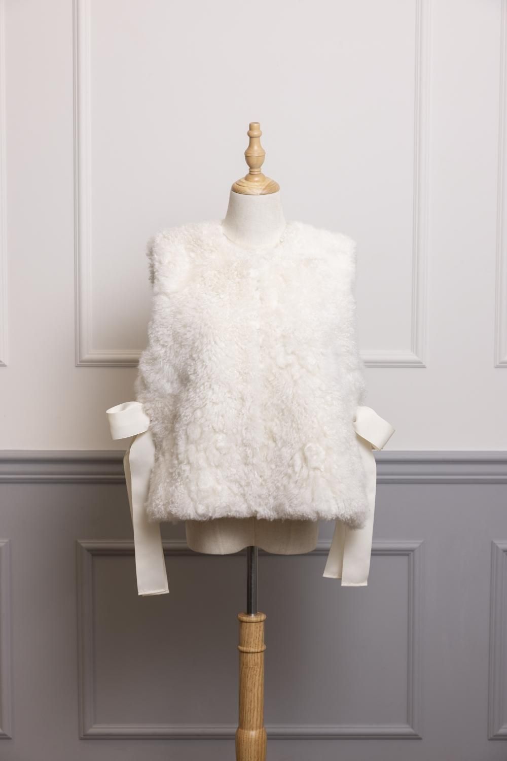 即納＋受注】カシミヤファーベストL