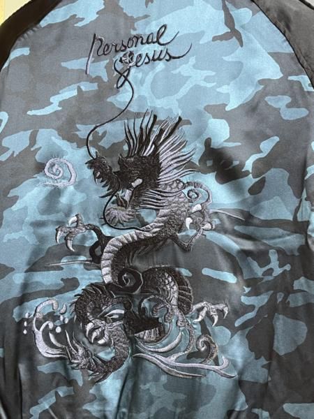 氷室京介 PERSONAL JESUS ブルー・カモフラージュ・スカジャン XL