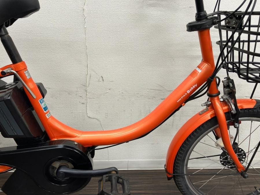 電動自転車 ヤマハ PAS Babby 20インチ オレンジ 12.8ah 2014年頃 前後