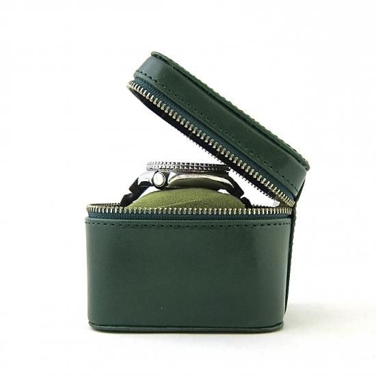 ウォッチケース 腕時計ケース ラウンドファスナー 本革 イタリアン