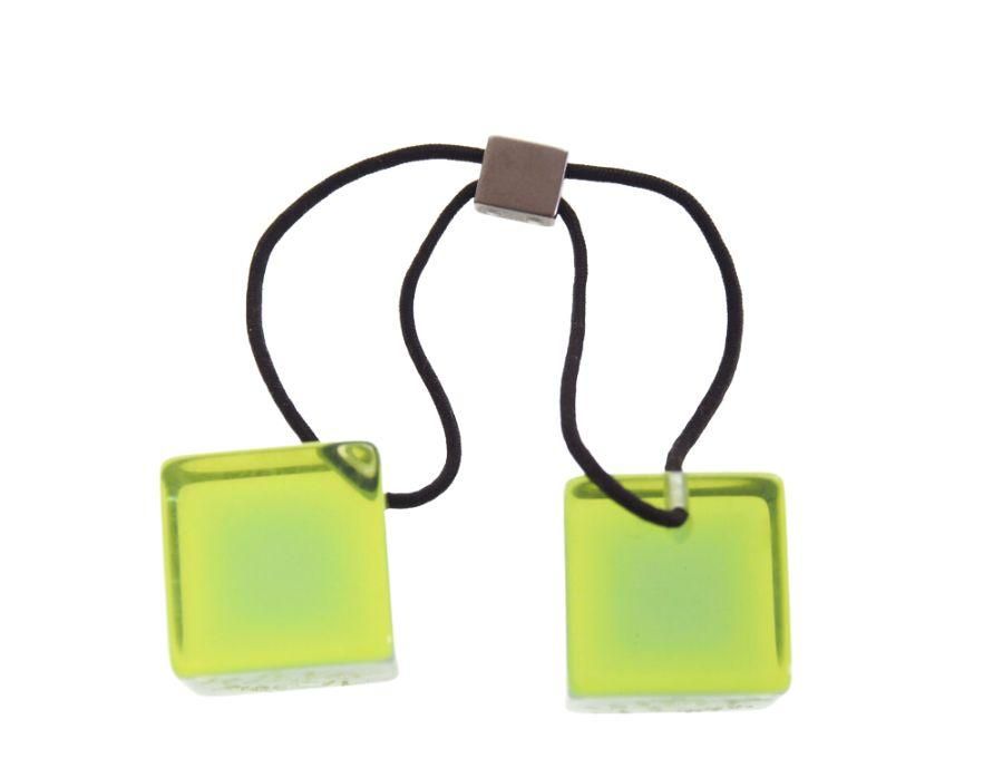 ルイヴィトン ヘアキューブ ヘアゴム ヘアアクセサリー LV キューブ 緑