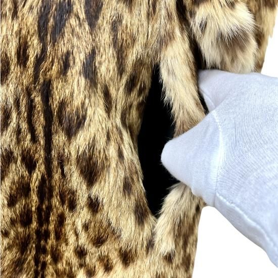 レオパードキャット 毛皮 ロングコート M 【中古】【レディース】