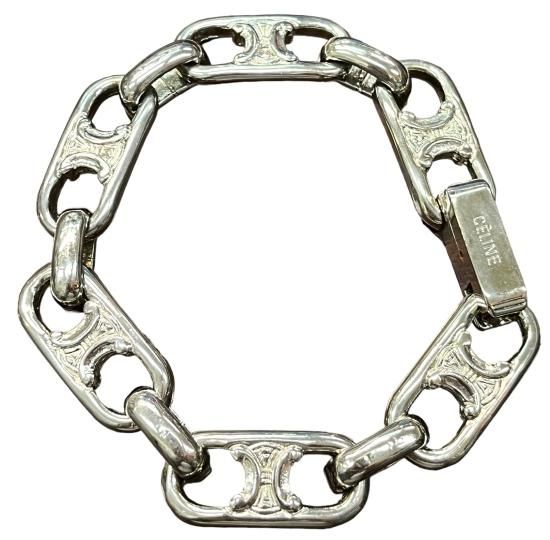 CELINE】セリーヌ ヴィンテージ SS マカダム ブレスレット シルバー