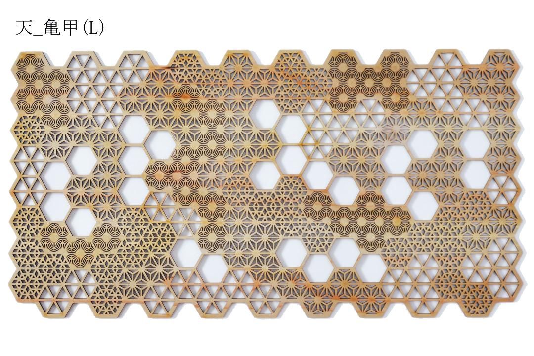 組子文様ウォールアートパネル -sora-（変形） - あすなろ木彩本店