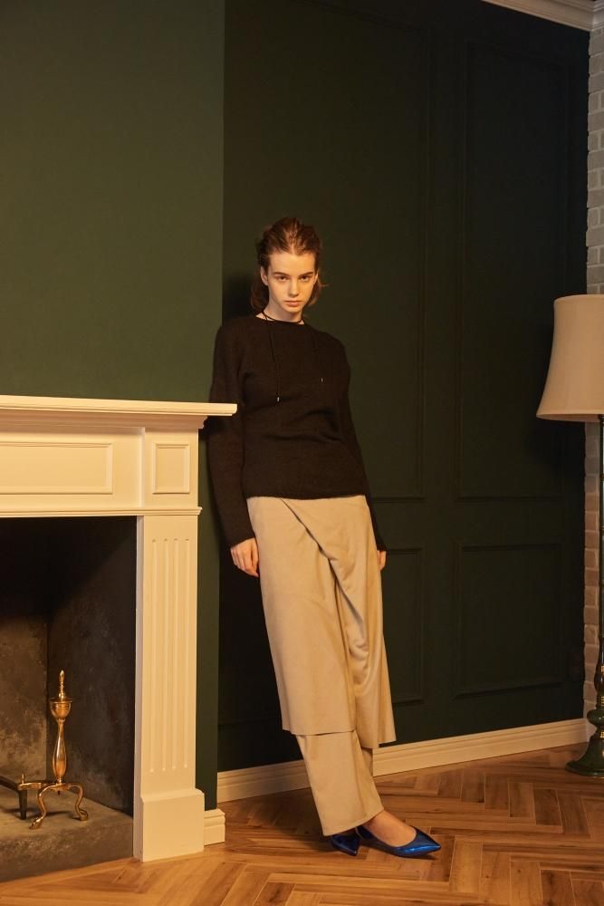 TECH SUEDE WRAP SKIRT / GRAY - THE SUNNY