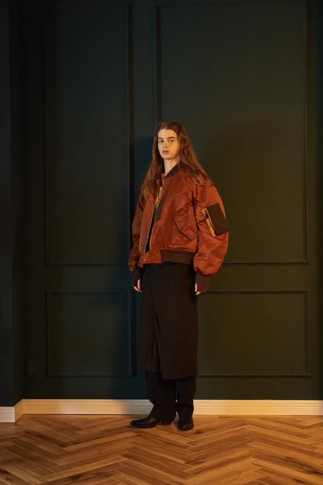 TECH SUEDE WRAP SKIRT / BLACK - THE SUNNY