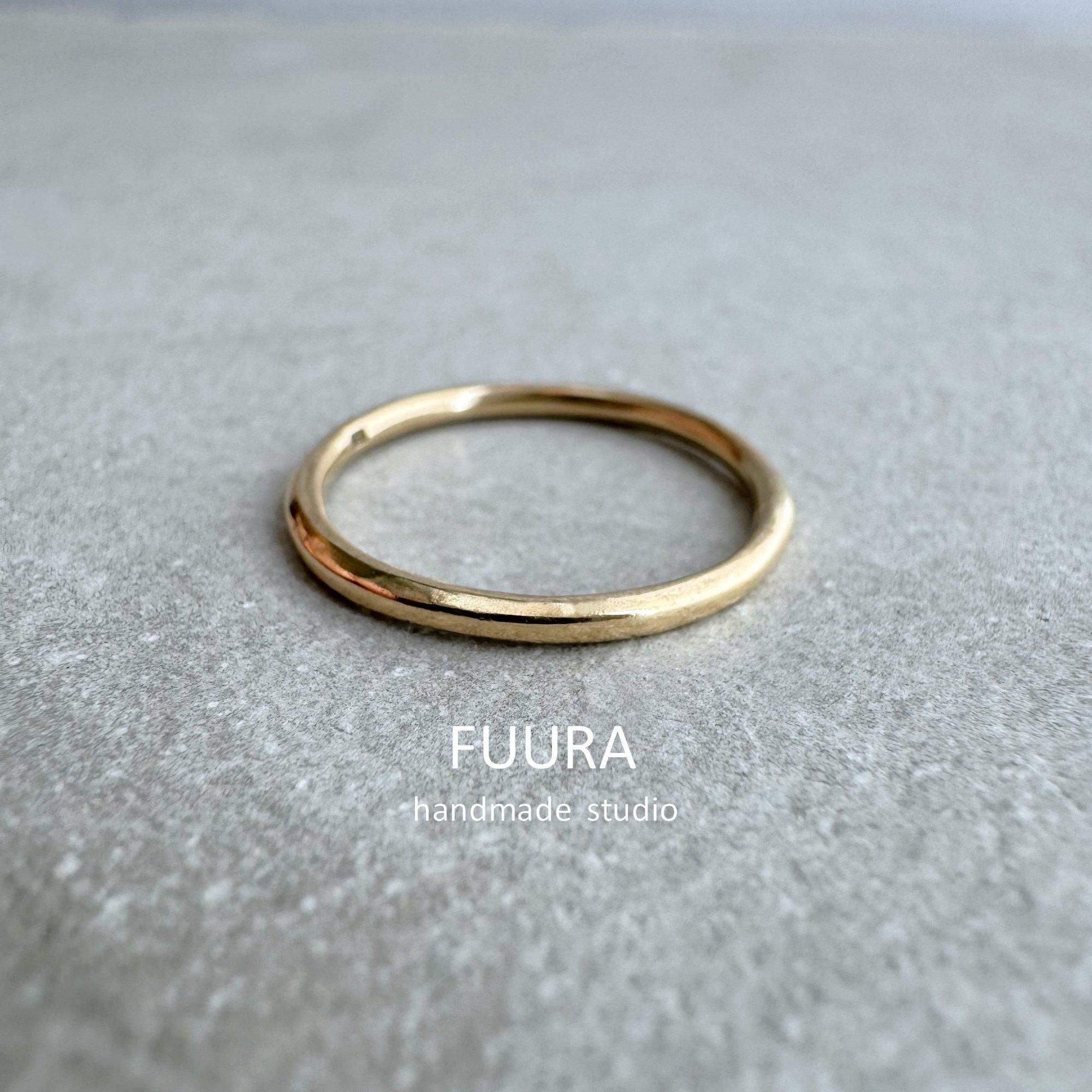 K18】 1.5mm ring / K18 イエローゴールドリング 1.5mm - FUURA