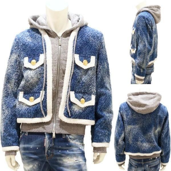 2024-25年秋冬】 ディースクエアード レイヤードジャケット DSQUARED2