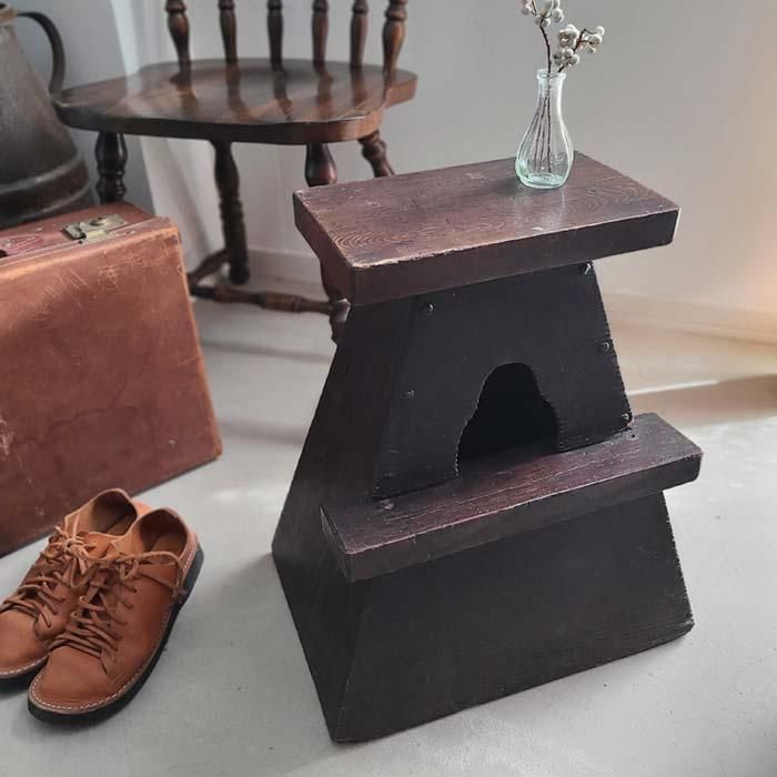 昭和レトロ・古道具・木製・足踏み台・ディスプレイ台 | 旅するレトロ