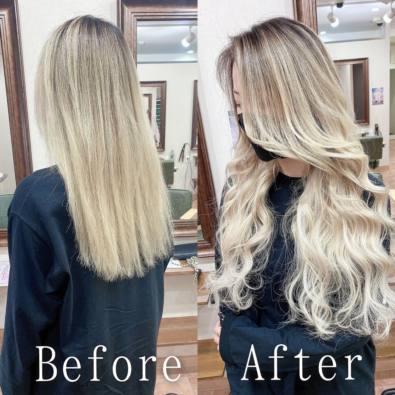 ホワイトブロンド#シールエクステ#外国人風#大人ガーリー#小倉