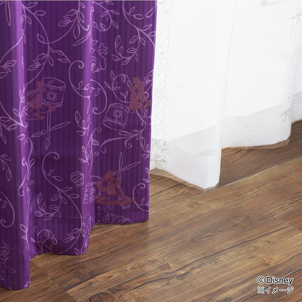 ディズニー レースカーテン ラプンツェル 100×133cm 2枚組 洗濯OK