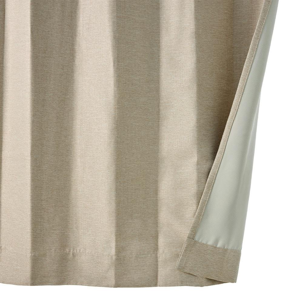 防炎遮光カーテン メホラール アイボリー 100×185cm 2枚組【別送品