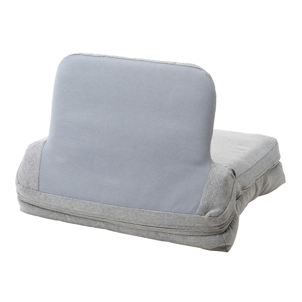 持ち手付カバー洗える背もたれイス FLepoco グレー 幅57cm 奥行44