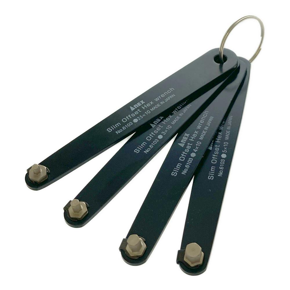 ANEX アネックス スリムオフセット六角レンチ 6130-F 4本組 | 作業工具