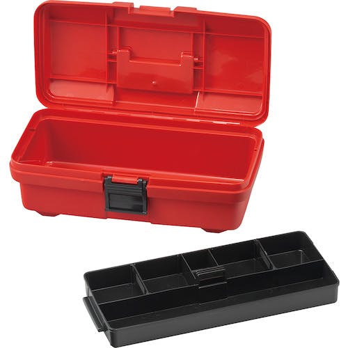 CAINZ-DASH】京都機械工具 樹脂製工具箱 プラハードケース レッド 間口