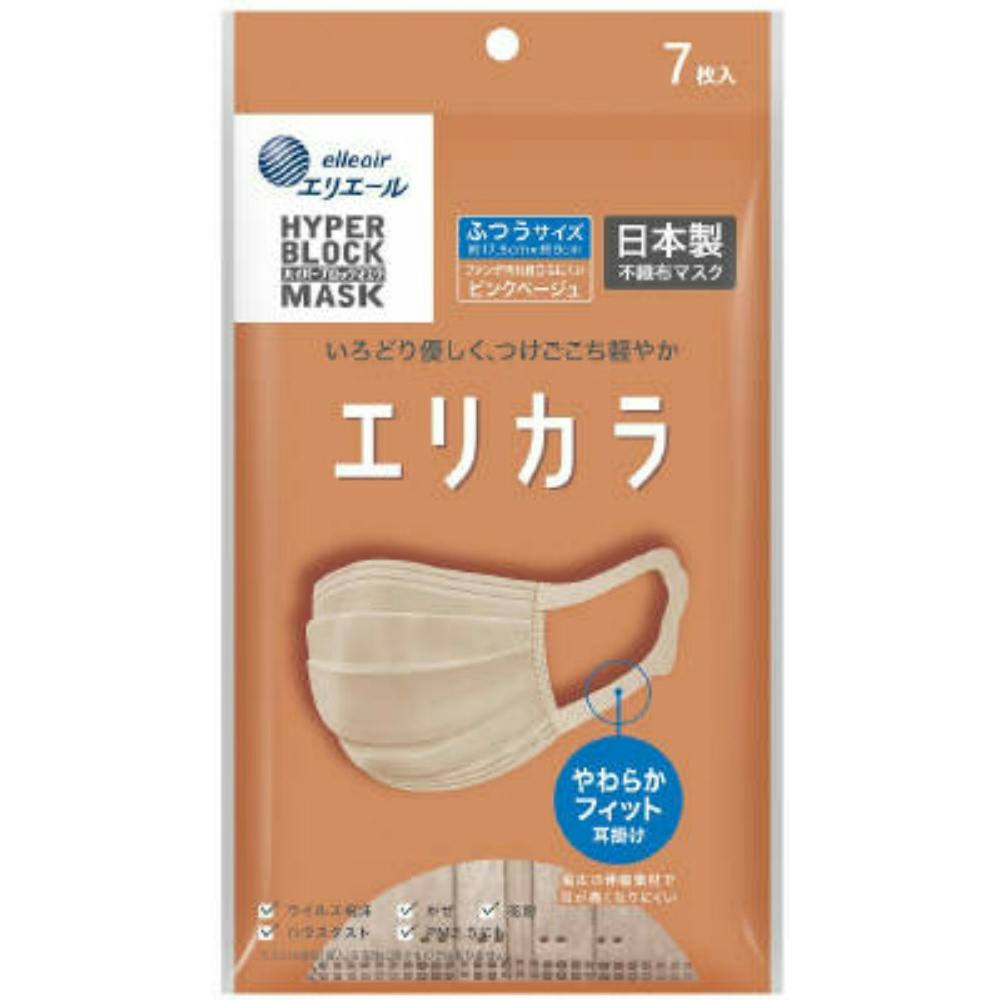 エリエール Zutto エリカラ ピンクベージュ ふつうサイズ 7枚 ×1