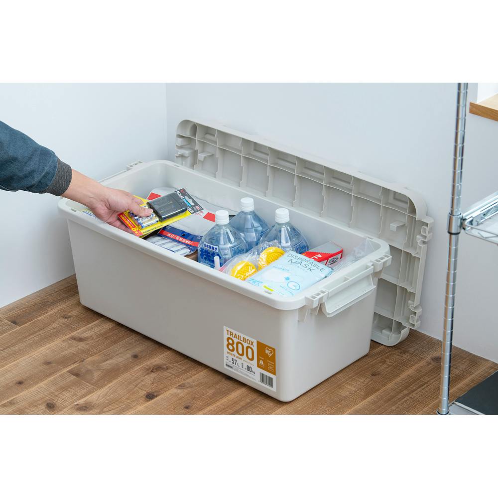 アイリスオーヤマ 収納ボックス TRAILBOX 800 ホワイトアッシュ 788