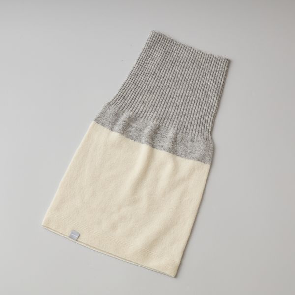 el alto/バイカラーカシミヤネックウォーマー -くたっとせずに首に沿う