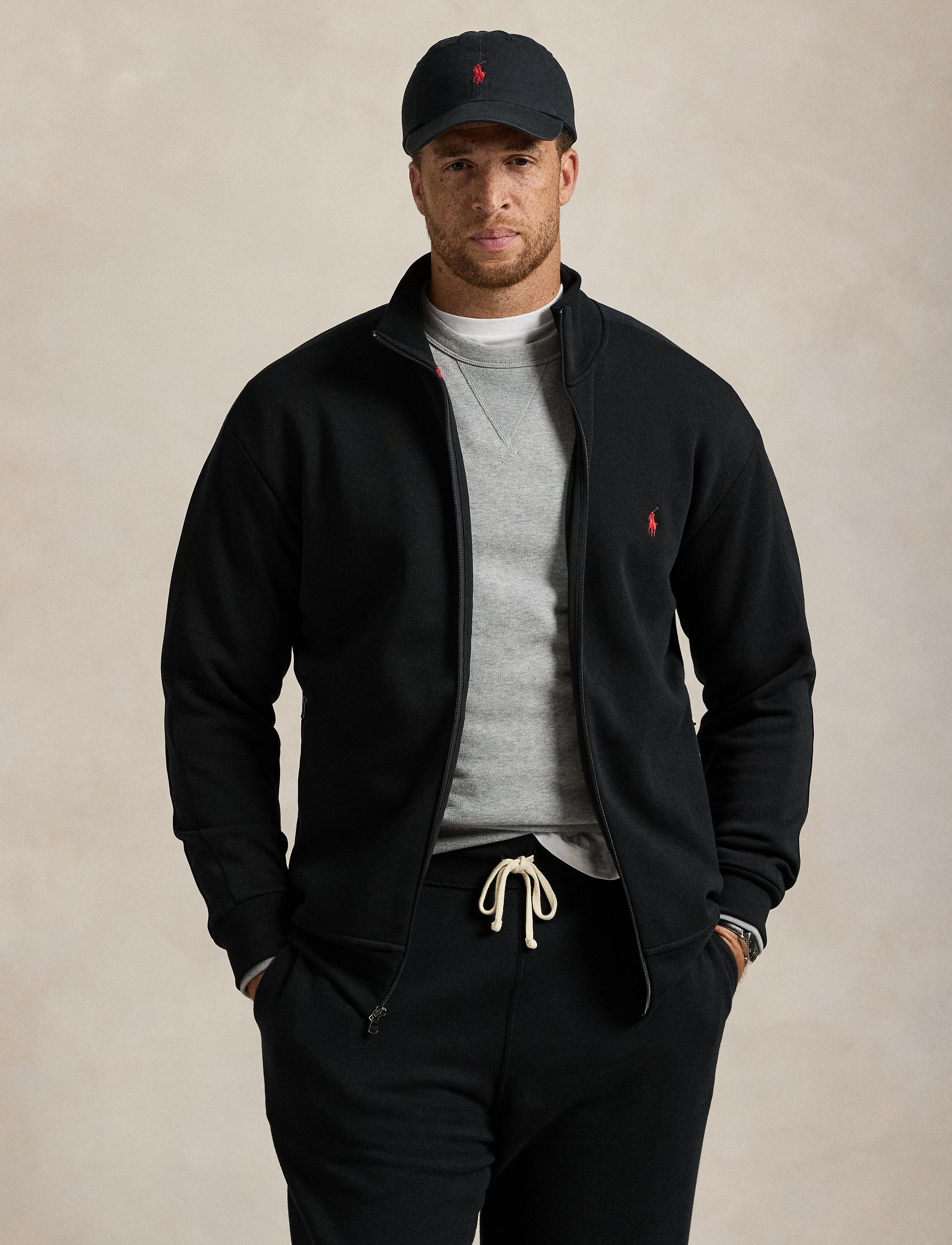 Polo Ralph Lauren Men's Big & Tall Double Knit Track Jacket