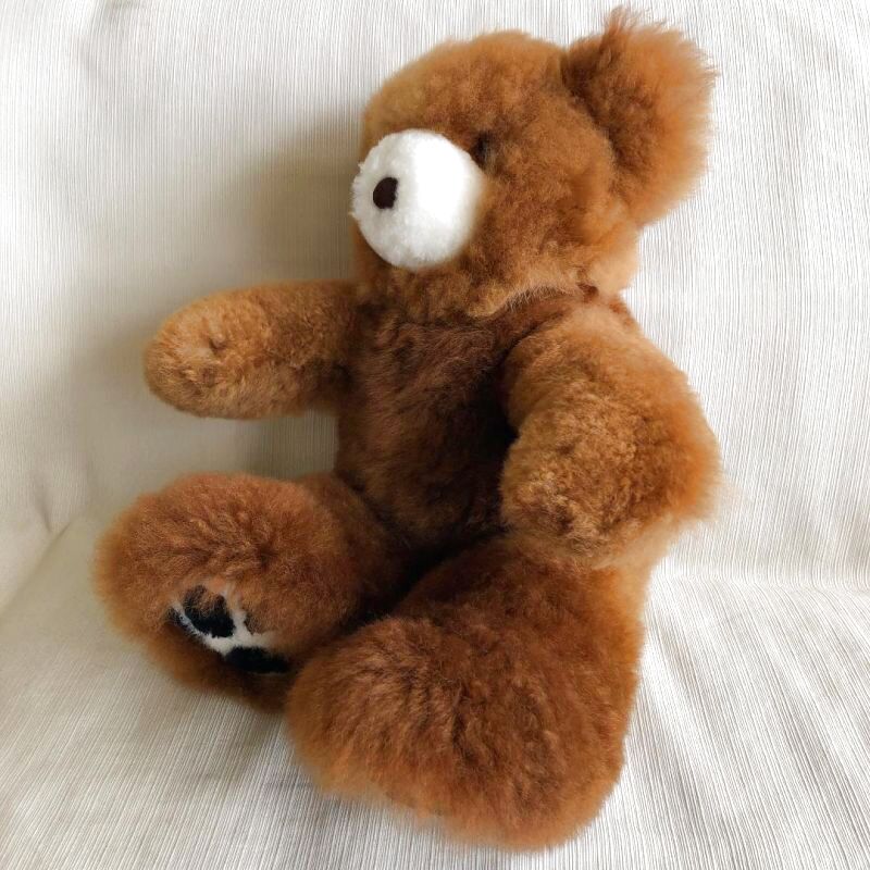 アルパカ毛100％ テディベアブラウン ぬいぐるみ くま teddybear