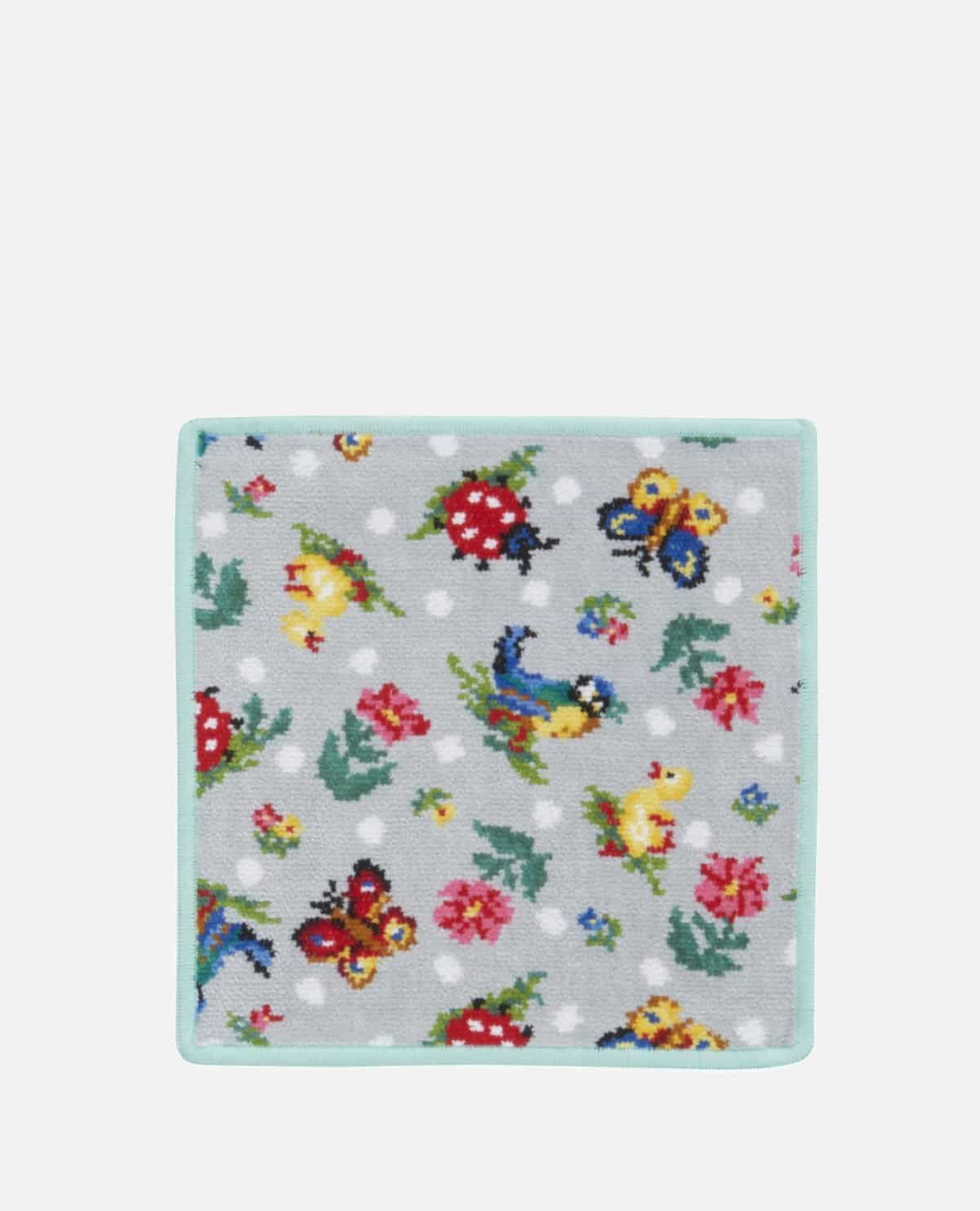 フェイラー ハンカチ ハイジ グレー ドット グリーン｜フェイラー