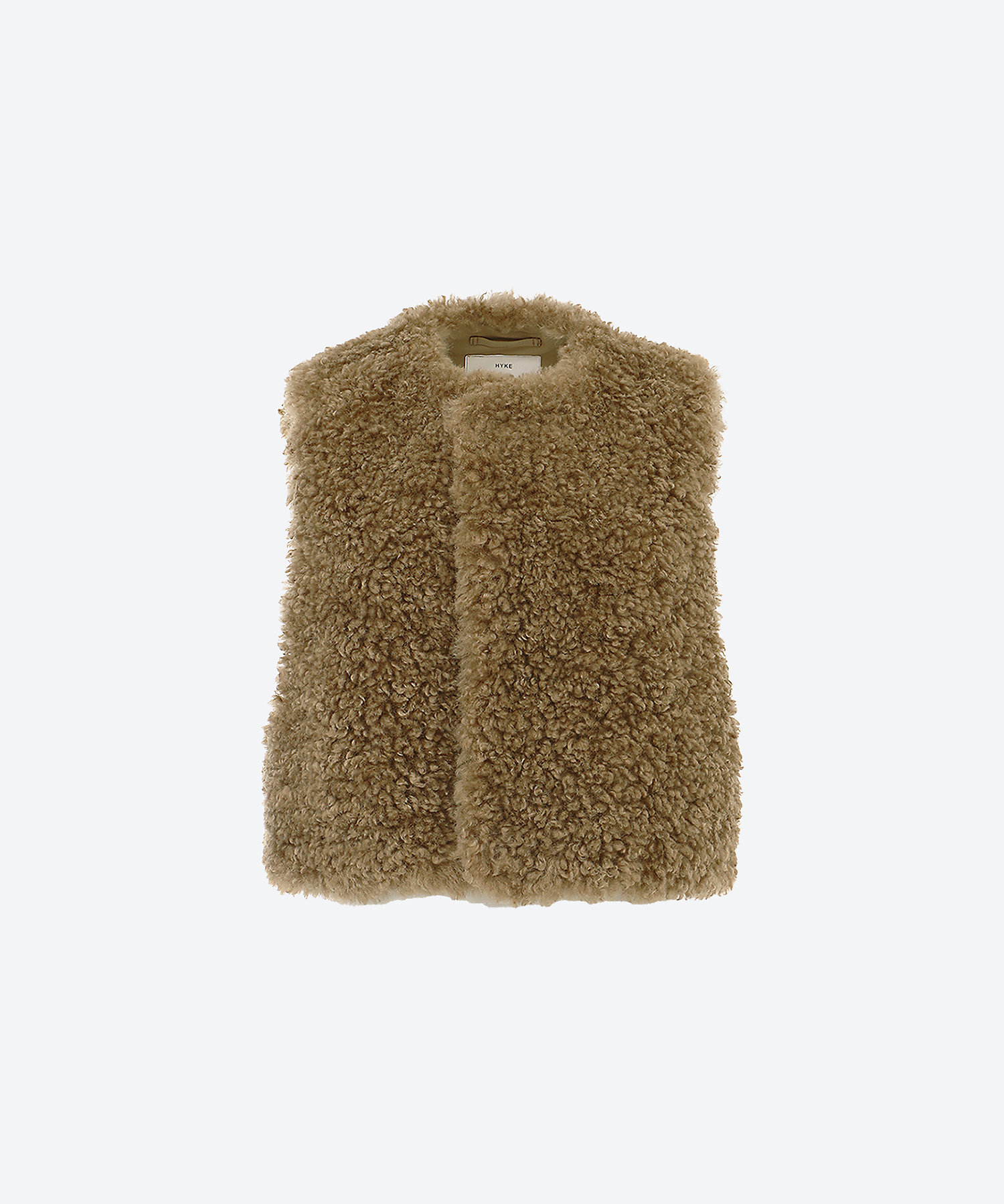FAUX SHEARLING CROPPED VEST | HYKE (Women