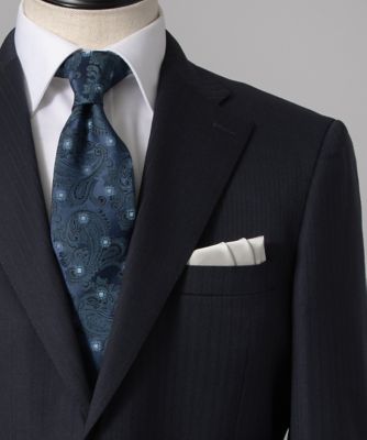 ダーバン D'URBAN ネイビーシャドーストライプスーツ