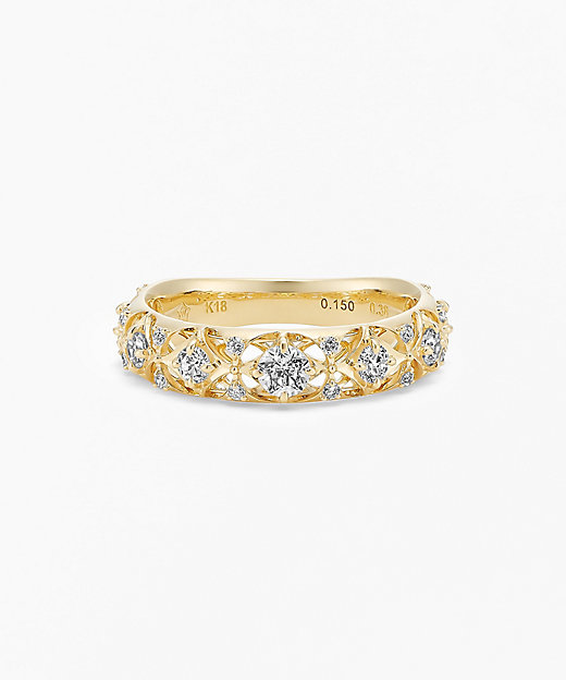 K18YGダイヤモンドリング 21412－121100150