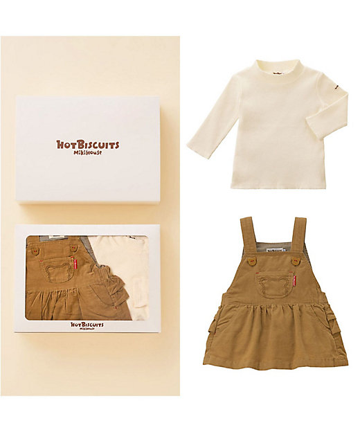 コーデュロイジャンパースカート＆Tシャツギフトセット | HOT