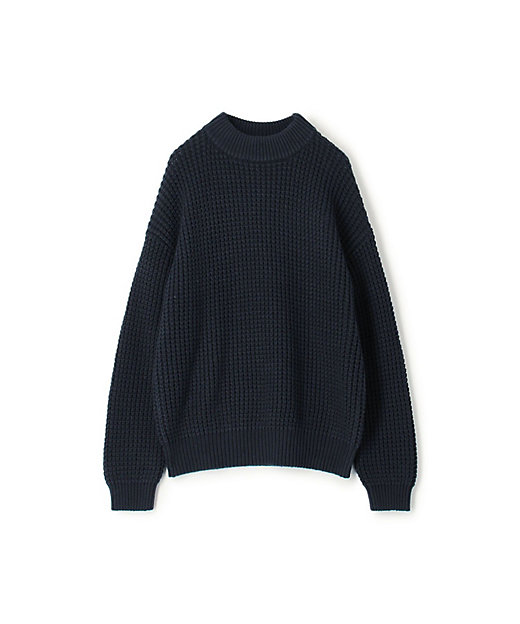 CABaN コットンカシミヤワッフル モックネックプルオーバー