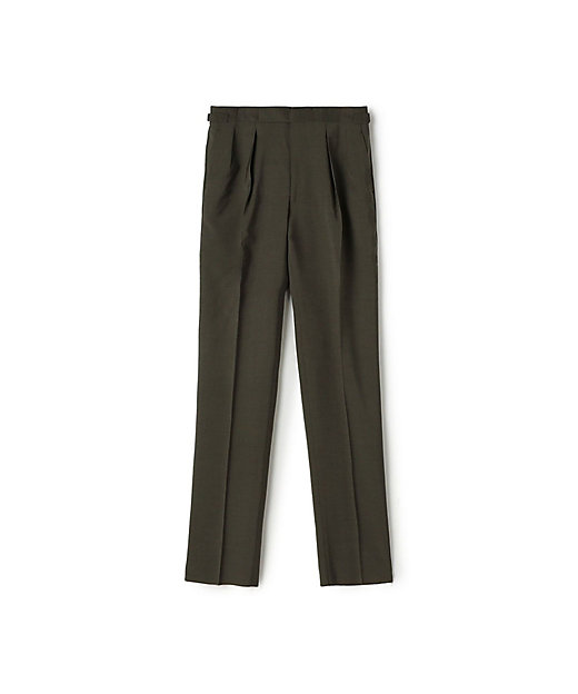 ウールモヘヤ 2プリーツサイドアジャスタースラックス V．B