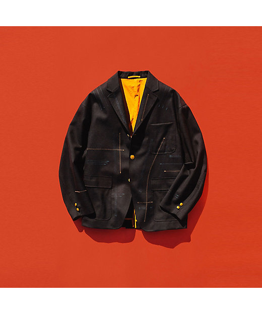 ウールホップサック 段返り3Bビッグブレザージャケット