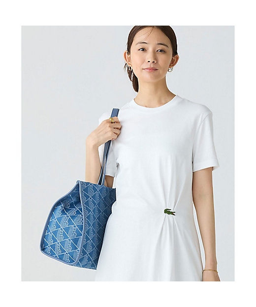 ヘリテージジャカード モノグラムデニムトートバッグ | LACOSTE