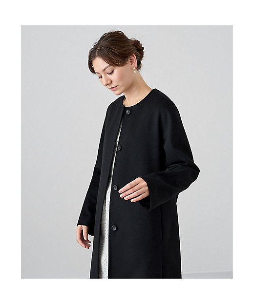 カシミヤノーカラーベルトコート | ANAYI/アナイ | 三越伊勢丹